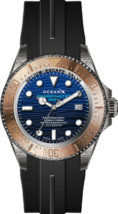 OceanX Sharkmaster 300+ Damascus Bronze SMS332 Limited Edition