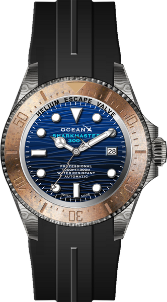 OceanX Sharkmaster 300+ Damascus Bronze SMS332 Limited Edition