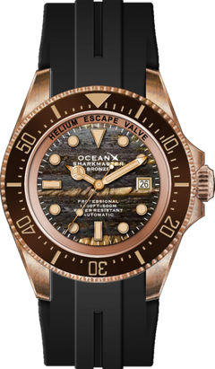 OceanX Sharkmaster Bronze SMB544 Tiger Iron Limited Edition OceanX Sharkmaster Bronze SMB544 Tiger Iron Limited Edition