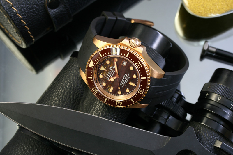 OceanX Sharkmaster Bronze SMB544 Tiger Iron Limited Edition OceanX Sharkmaster Bronze SMB544 Tiger Iron Limited Edition