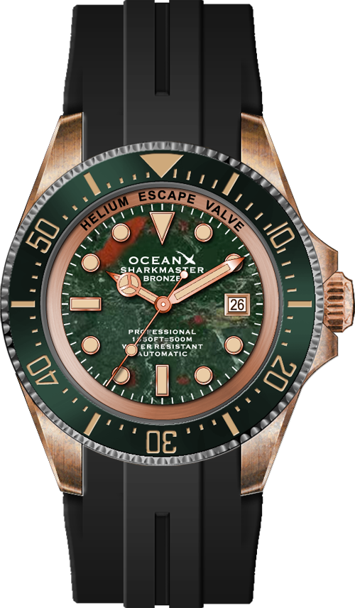 OceanX Sharkmaster Bronze SMB556 Blood Stone Limited Edition