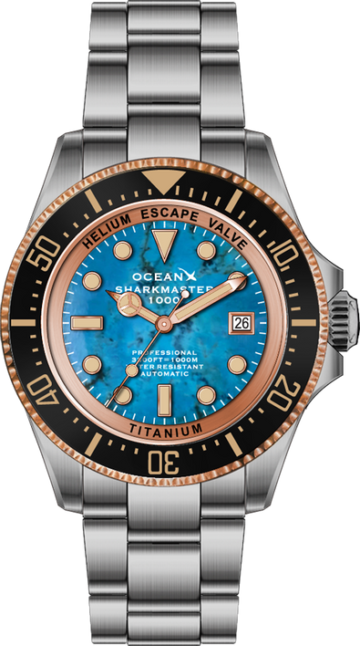 OceanX Sharkmaster 1000 Titanium SMTi1005 Turquoise Stone Limited Edition