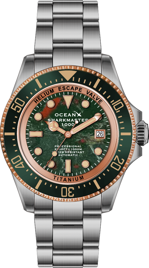 OceanX Sharkmaster 1000 Titanium SMTi1006 Blood Stone Limited Edition