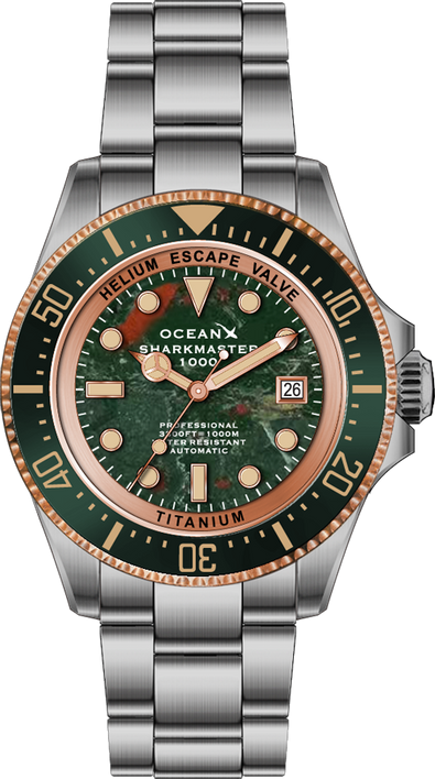 OceanX Sharkmaster 1000 Titanium SMTi1006 Blood Stone Limited Edition