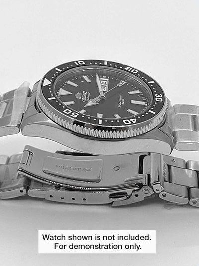 Islander Watch Polished Steel Coin Edge Bezel for Orient Kamasu Watches #B16-P