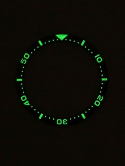Islander Watch Black Ceramic Luminous Bezel Insert for Seiko SKX007, SKX009, SKX011 #C03