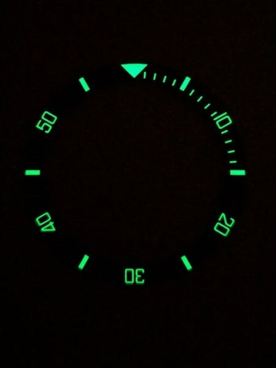 Islander Watch Black Ceramic Luminous Bezel Insert for Seiko SKX007, SKX009, SKX011 #C02-01