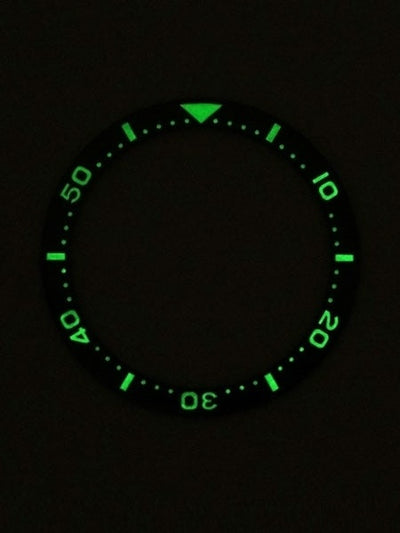 Islander Watch Black Ceramic Luminous Bezel Insert for Seiko Turtle #C10