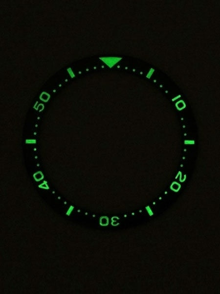 Islander Watch Black Ceramic Luminous Bezel Insert for Seiko Turtle #C10