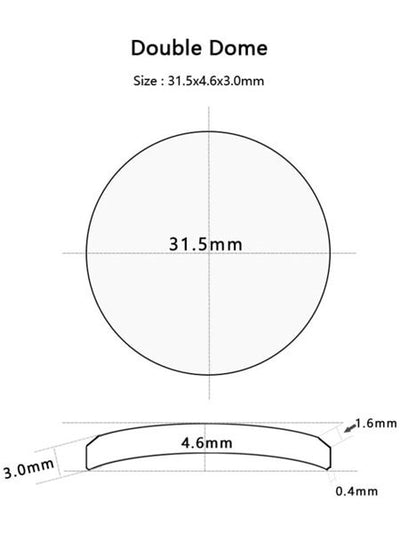 Islander Watch Double-Dome AR Sapphire Crystal for SKX007, 009 #007-DD