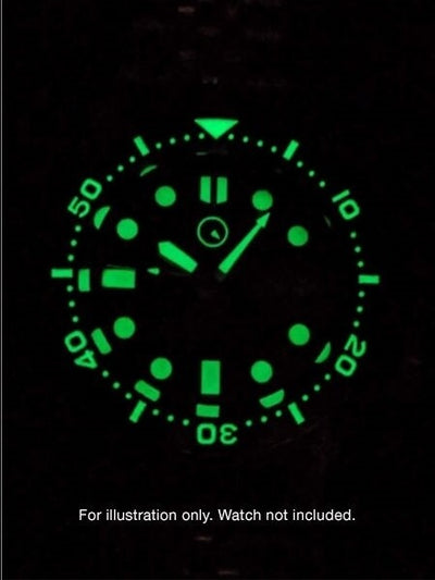 Islander Watch Green Ceramic Luminous Bezel Insert for Seiko SKX007, SKX009, SKX011 #C27