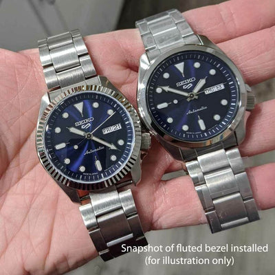 Islander Watch Fluted Steel Bezel for Seiko SRPE51, 53, 55, 57, 58, 60, 61, 63, 67 #B11-P