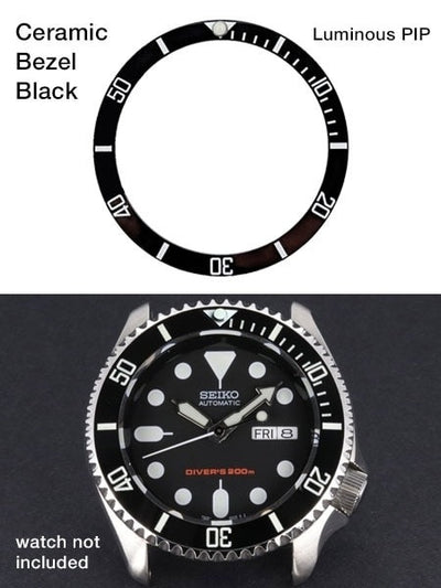 Islander Watch Black Ceramic Bezel Insert for Seiko SKX007, SKX009, SKX011 #C01-01