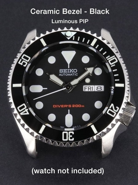 Islander Watch Black Ceramic Bezel Insert for Seiko SKX007, SKX009, SKX011 #C01-01