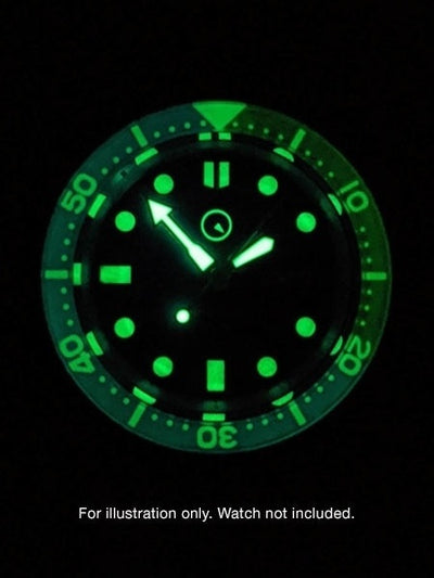 Islander Watch Black-Red Luminous Sapphire Bezel Insert for Seiko SKX007, SKX009, SKX011 #C22