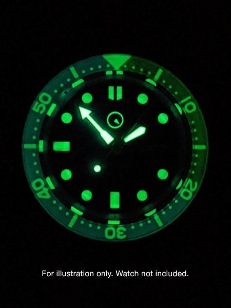 Islander Watch Black-Red Luminous Sapphire Bezel Insert for Seiko SKX007, SKX009, SKX011 #C22