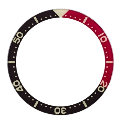 Islander Watch Black-Red Luminous Sapphire Bezel Insert for Seiko SKX007, SKX009, SKX011 #C22