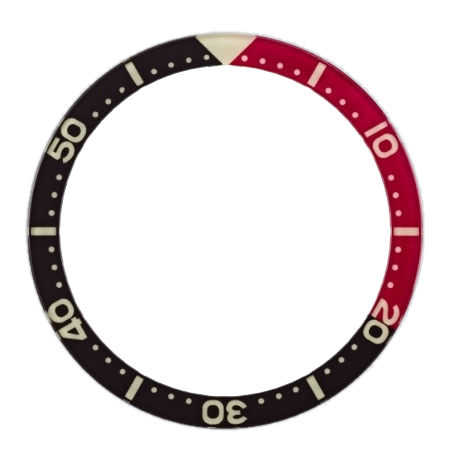 Islander Watch Black-Red Luminous Sapphire Bezel Insert for Seiko SKX007, SKX009, SKX011 #C22