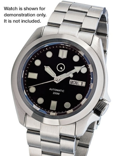 Islander Watch Brushed Steel Pilot-Style Bezel for Seiko SKX007, SKX009 #B13-M