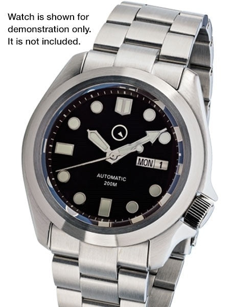Islander Watch Brushed Steel Pilot-Style Bezel for Seiko SKX007, SKX009 #B13-M