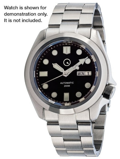 Islander Watch Brushed Steel Pilot-Style Bezel for Seiko SKX007, SKX009 #B13-M
