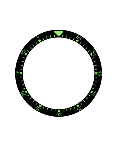 Islander Watch Black Ceramic Luminous Countdown Bezel Insert for Seiko SSK GMT Models #C41