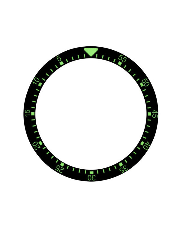 Islander Watch Black Ceramic Luminous Countdown Bezel Insert for Seiko SSK GMT Models #C41