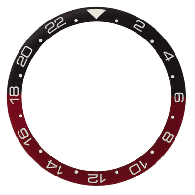Islander Watch Black and Red Coke 24 hour GMT Ceramic Luminous Bezel Insert for SKX007 #C44