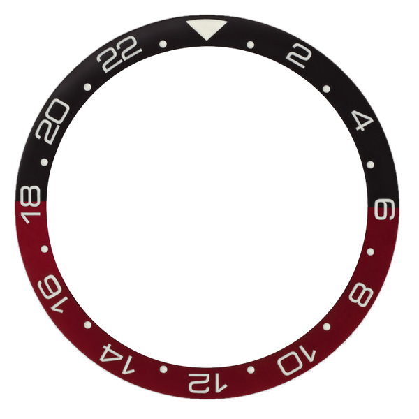 Islander Watch Black and Red Coke 24 hour GMT Ceramic Luminous Bezel Insert for SKX007 #C44