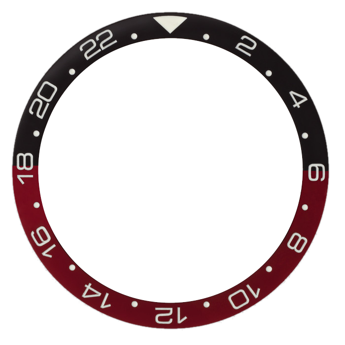 Islander Watch Black and Red Coke 24 hour GMT Ceramic Luminous Bezel Insert for SKX007 #C44