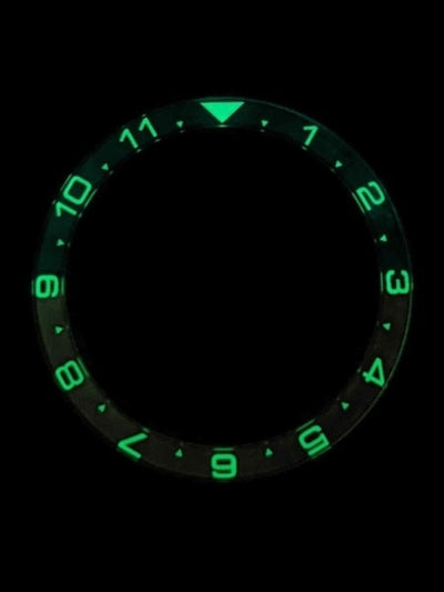 Islander Watch "Batman" Dual-Time Luminous Sapphire Bezel Insert for Seiko SKX007, SKX009, SKX011 #C33