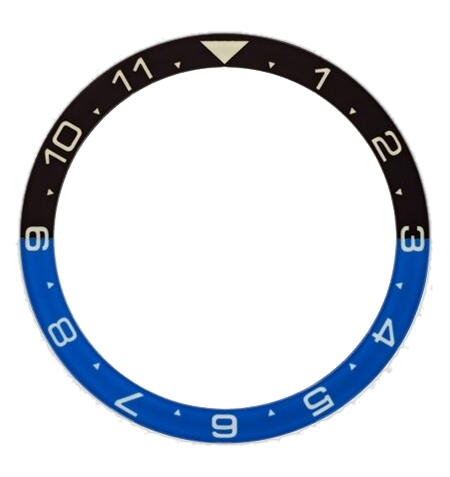 Islander Watch "Batman" Dual-Time Luminous Sapphire Bezel Insert for Seiko SKX007, SKX009, SKX011 #C33