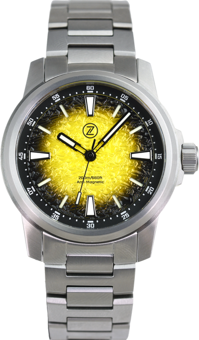 Zelos Aurora Field 42mm Ti Hammered Yellow (Pre-owned)