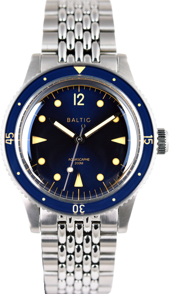 BALTIC AQUASCAPHE blue gilt バルチック Aquascaphe Classic Blue Gilt - Baltic Watches