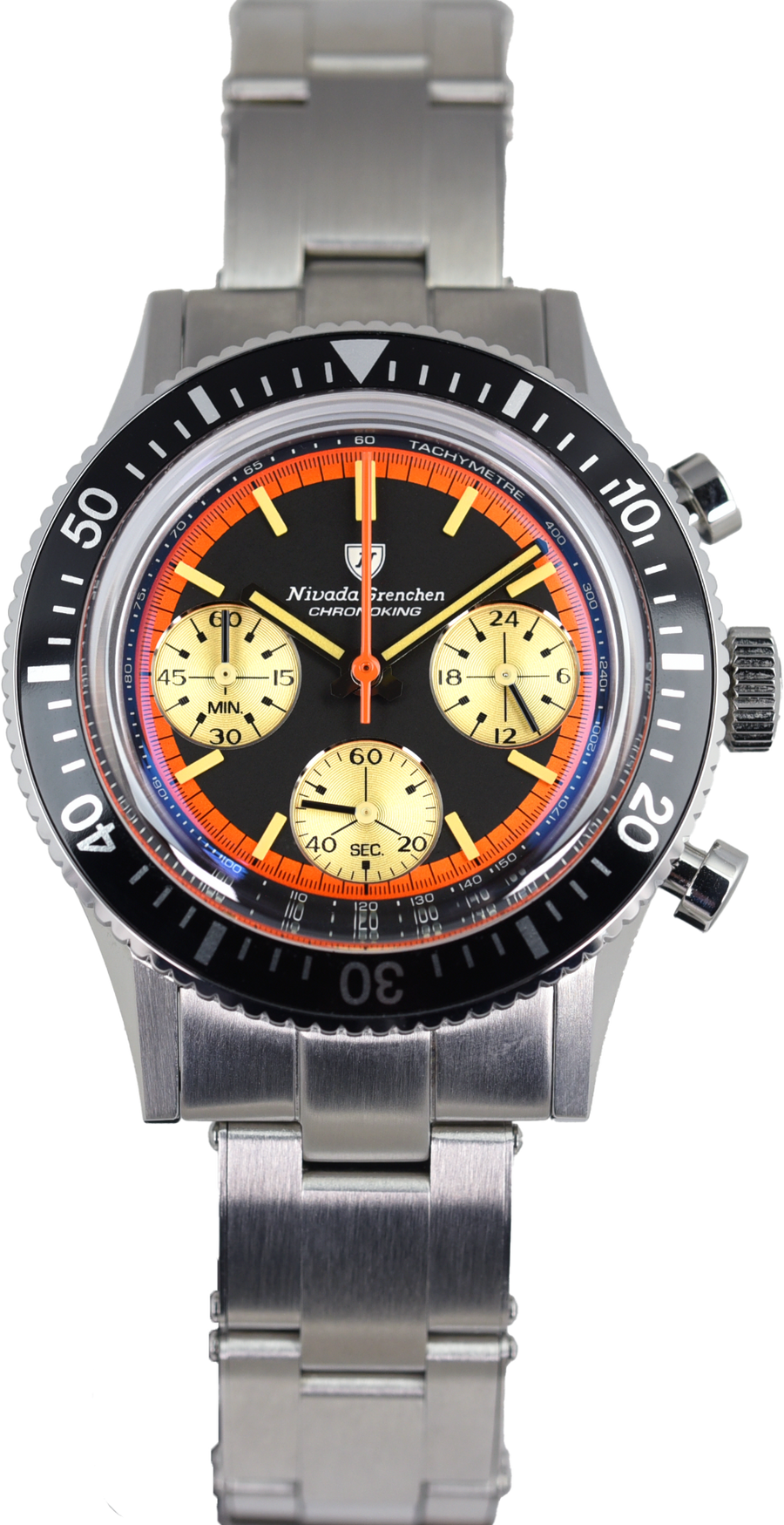 Nivada Grenchen Chronoking Paul Newman Orange 87034Q17 (Pre-owned)