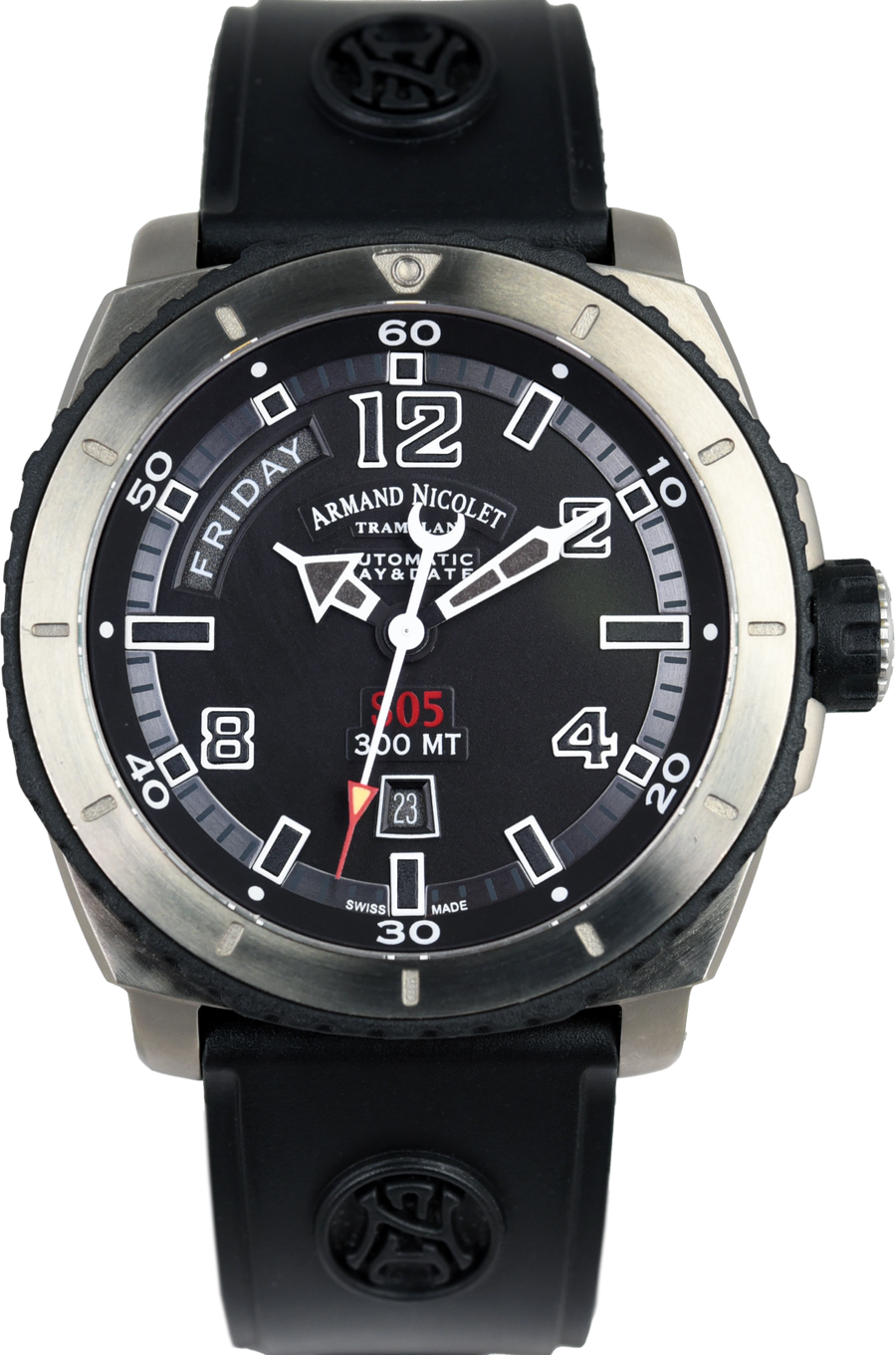 Armand Nicolet S05 Titanium Day & Date Model T610AGN-GR-G9610 (Pre-owned)