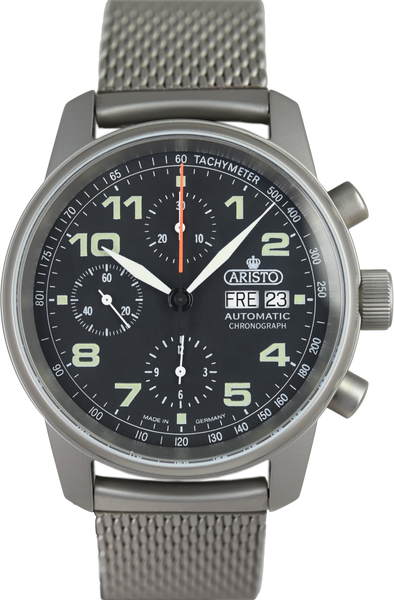 ARISTO 掛時計 シルバー 車の写真 ARISTO Flieger Tachymeter Chrono 3H129 (Pre-owned