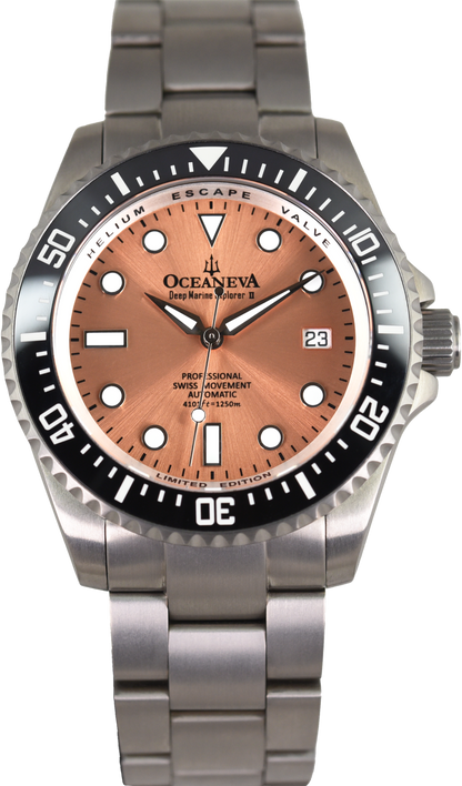 Oceaneva Deep Marine Explorer II Titanium Copper BKII200SLSTT (Pre-owned)