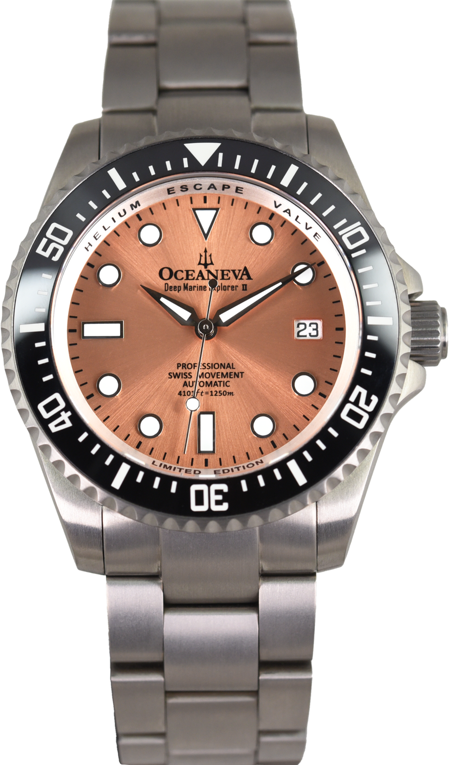 Oceaneva Deep Marine Explorer II Titanium Copper BKII200SLSTT (Pre-owned)
