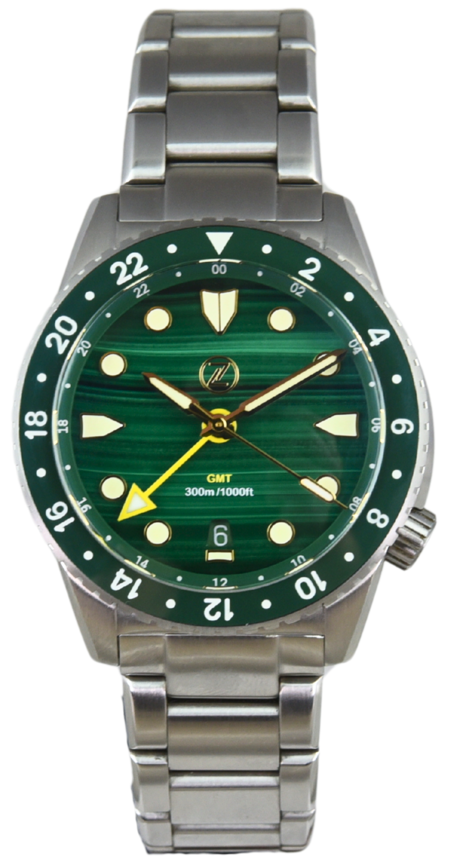 Zelos Mako GMT Malachite Timekeepers Edition (Pre-owned)
