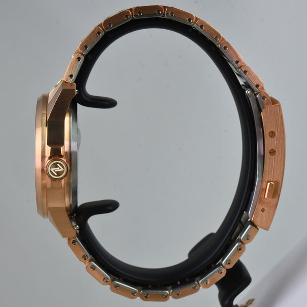 Zelos Aurora Field 38mm Bronze Teal MOP (Pre-owned)