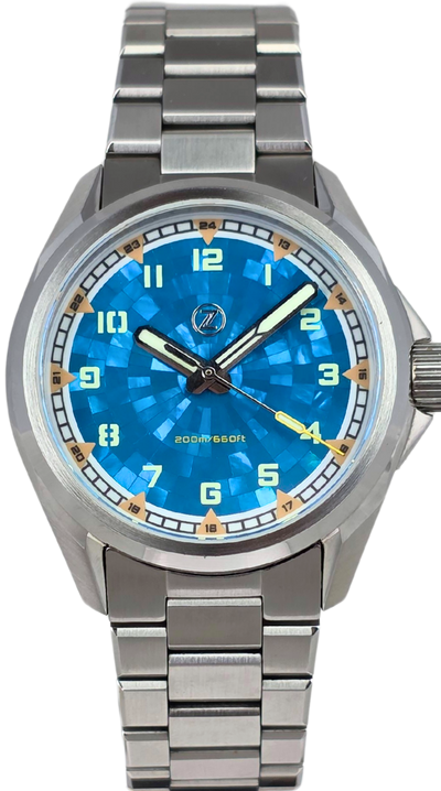 Zelos Swordfish Field 38mm Mosaic MOP (Pre-owned)