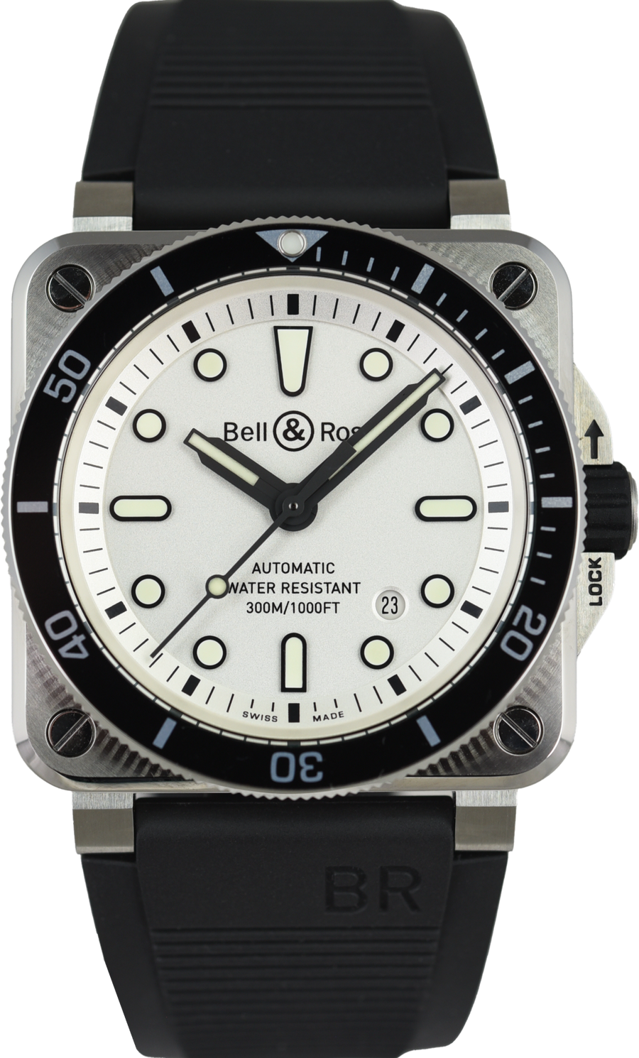 Bell & Ross BR-03 Diver White BR0392-D-WH-ST/SRB (Pre-owned)