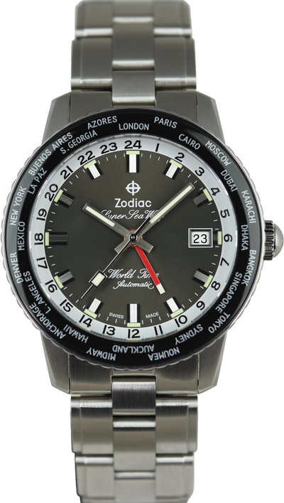 Zodiac Super Sea Wolf GMT World Time ZO9409 Limited Edition (Pre-owned)