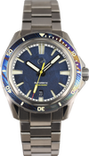 Zelos Swordfish Ti 42mm Blue Mete/TiDamascus (Pre-owned)
