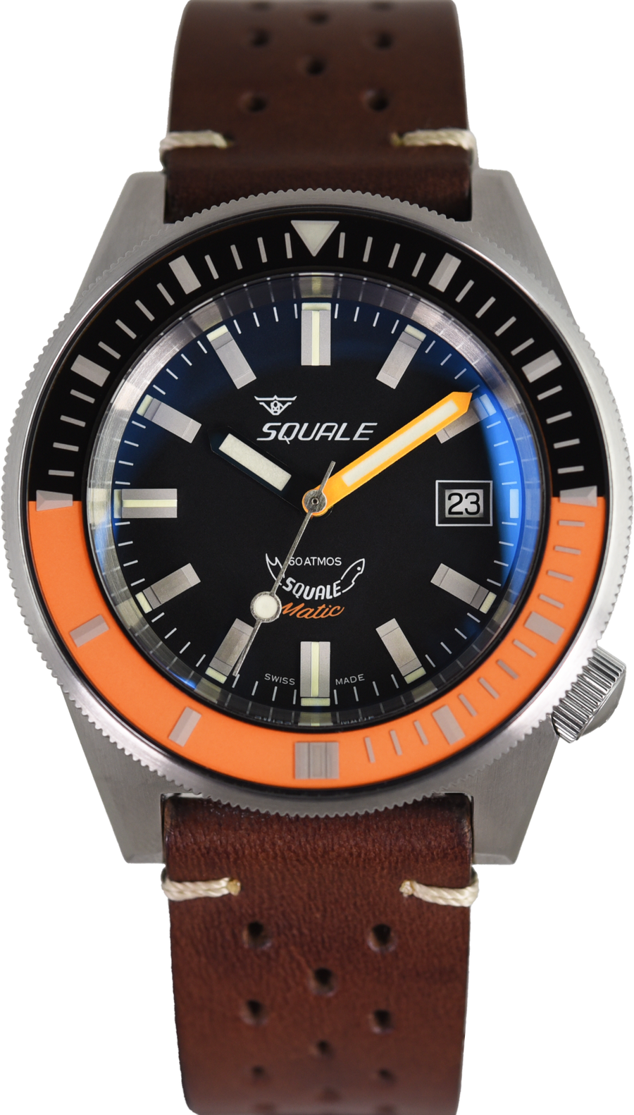 Squale 60 Atmos Squalematic Satin Orange MATICXSG.PTS (Pre-owned)