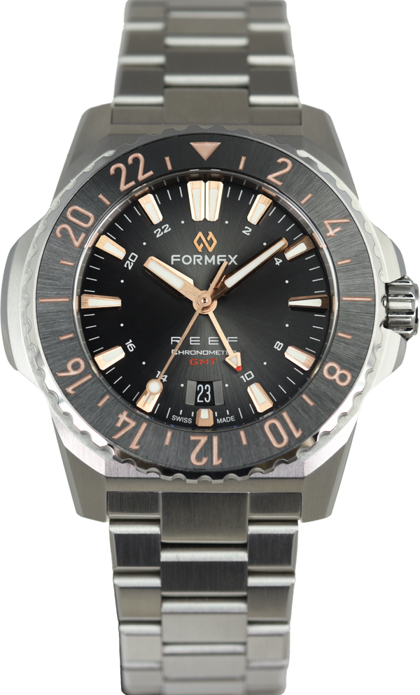 Formex REEF GMT Black and Gold Ceramic Bezel (Pre-owned)