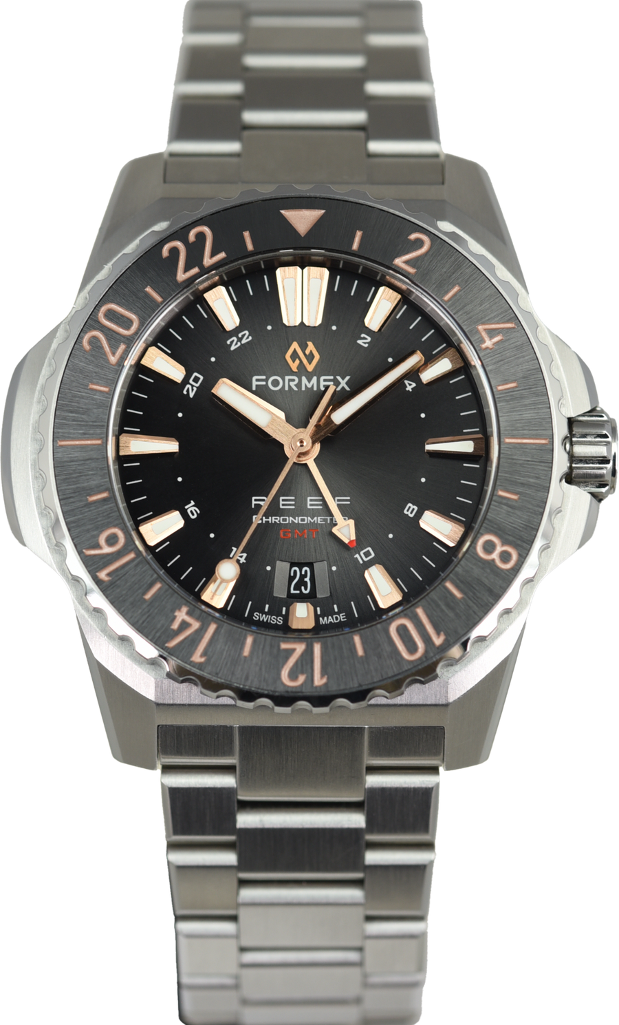 Formex REEF GMT Black and Gold Ceramic Bezel (Pre-owned)