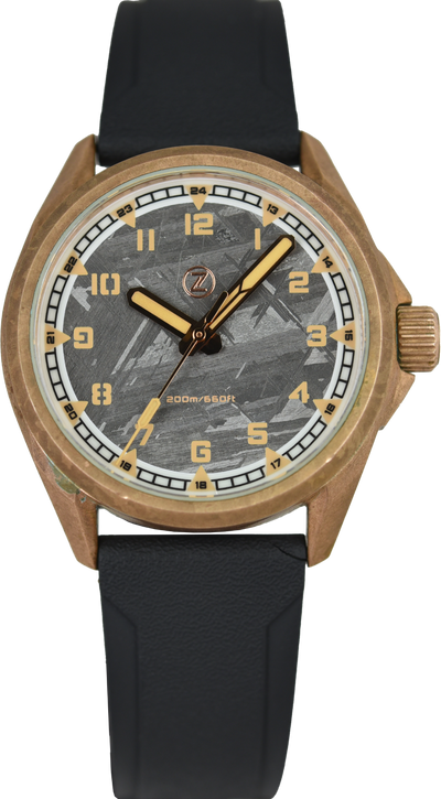 Zelos Swordfish Field 38mm Bronze Meteorite (Pre-owned)