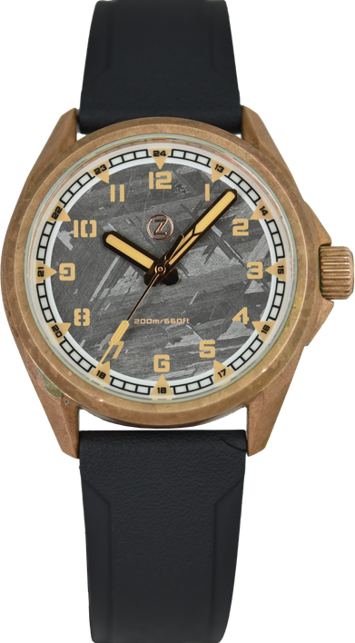 Zelos Swordfish Field 38mm Bronze Meteorite (Pre-owned)